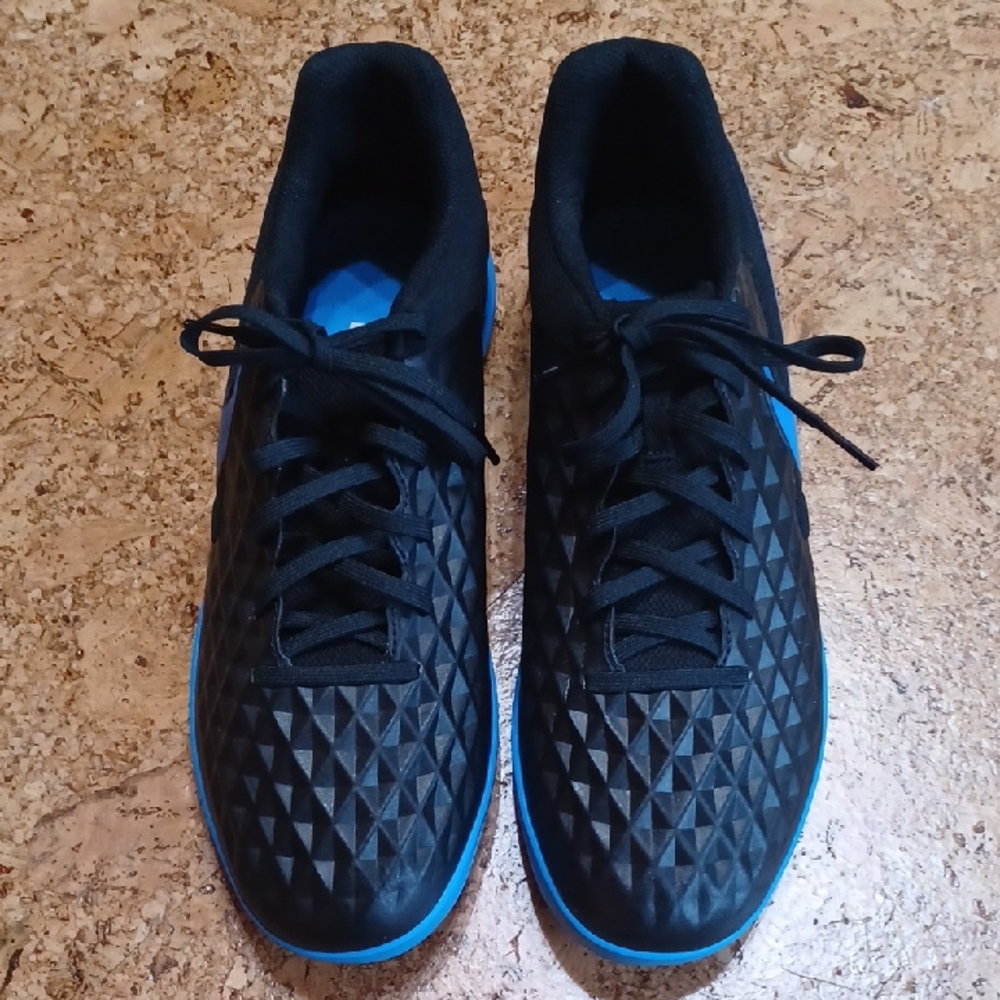 Nike Tiempo Legend X Club Black Blue Hero Athletic Shoes Size 10.5 NWOB